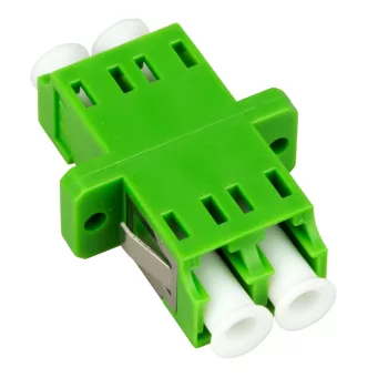   SCHRACK - Optikai toldó LC/APC duplex, monomódusú, karima, zöld, ECO  - HMOLE00108