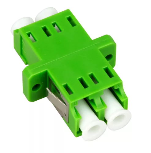SCHRACK - Optikai toldó LC/APC duplex, monomódusú, karima, zöld, ECO  - HMOLE00108