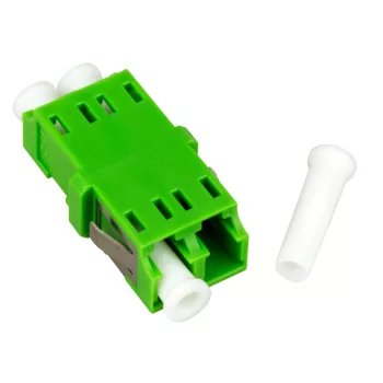   SCHRACK - Optikai toldó LC/APC duplex, monomódusú, karima, zöld, ECO  - HMOLE00110