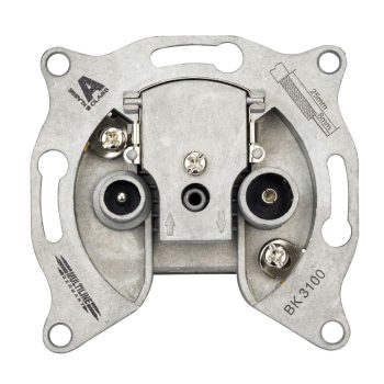   SCHRACK - Antenna végponti aljzat, R/CATV,2dB,A oszt. keret+doboz,9010 - HSBKD2M---