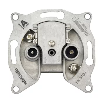   SCHRACK - Antenna végponti aljzat, R/CATV,2dB,A oszt. keret+doboz,9010 - HSBKD2M---
