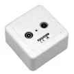 SCHRACK - Antenna végponti aljzat, R/CATV,2dB,A oszt. keret+doboz,9010 - HSBKD2M---