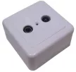 SCHRACK - Antenna átmenő aljzat, R/TV, 8dB, A oszt. keret+doboz,9010 - HSBKDDM08-