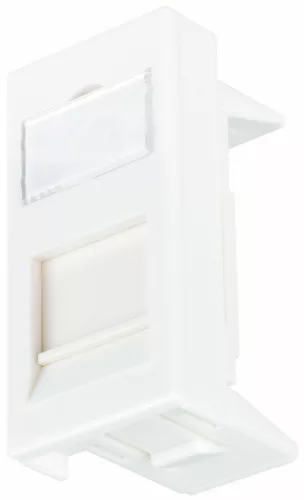 SCHRACK - Üres betét 1 modulhoz, RAL9010, 45x22,5mm, egyenes Pure white - HSEMD01W1F