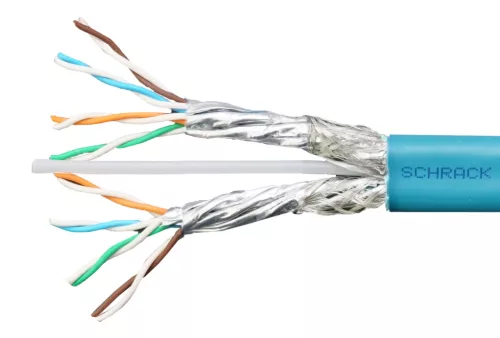SCHRACK - S/FTP Cat.7 2x(4x2xAWG23/1), 1200MHz, LS0H-3, B2ca, 65% - HVSKT823BA