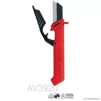   AV3920 - Kábelcsup.kés, szig.,különleges pengével élvédővel