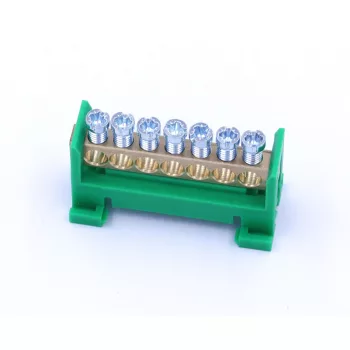   SCHRACK - PE kapocs, 7 csatlakozó csatlakozás átmérője 16 mm² érvéghüvellyel max. 10 mm², 63A - IK021037-A