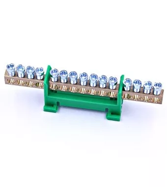 SCHRACK - PE kapocs, 15 csatlakozó csatlakozás átmérője 16 mm² érvéghüvellyel max. 10 mm², 63A - IK021039-A