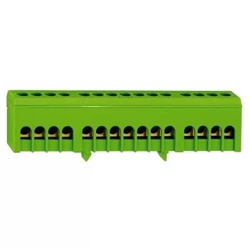   SCHRACK - PE kapocs blokk, 15x10/16mm², 63A, zöld/sárga, szigetelt - IK021039I-