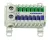 SCHRACK - N/PE kapocs blokk, 2x(1x25mm² / 7x4mm²), 76A, IP20, kék/zöld - IK021080--