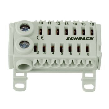   SCHRACK - Fázis kapocs blokk, 2x25mm² / 14x4mm², 76A, IP20, szürke - IK021081--