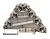 SCHRACK - Háromemeletes sorkapocs, rugós, YBK2,5-3FT, 2,5mm2, L/L/L/PE - IK690003--