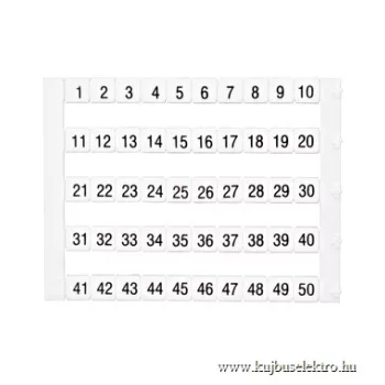 SCHRACK - Felirati tábla Dekafix DY5-1-50 (50) - IK697040--