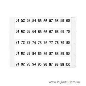   SCHRACK - Felirati tábla Dekafix  DY5-51-100 (50) - IK697041--