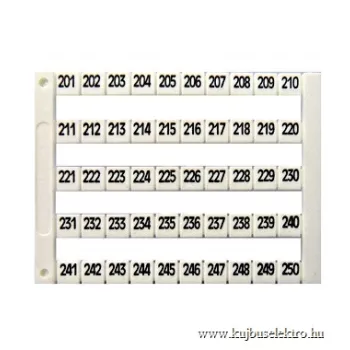   SCHRACK - Felirati tábla Dekafix DY5-201-250 (50) - IK697044--