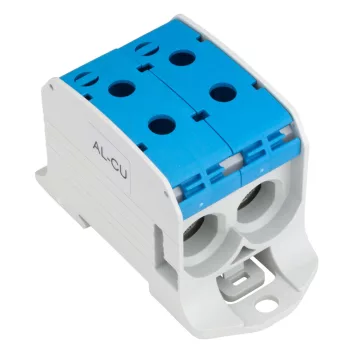   SCHRACK - Alu-réz vezetékösszekötő kapocs, dupla, kék, 95mm² - IKA21426--