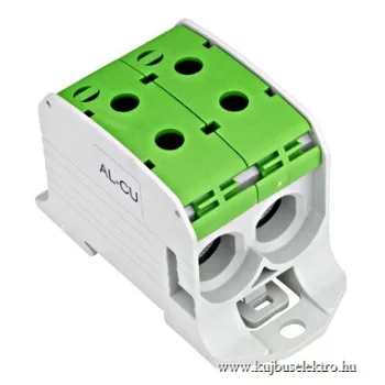   SCHRACK - Alu-réz vezetékösszekötő kapocs, dupla, zöld, 95mm² - IKA21436--