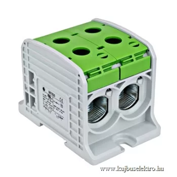   SCHRACK - Alu-réz vezetékösszekötő kapocs, dupla, zöld, 185mm² - IKA21536--