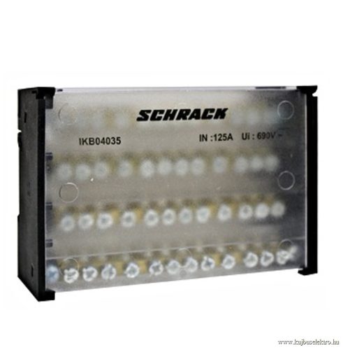 SCHRACK-IKB04035 Csatlakozó blokk, 4 pólus, 125A, 4x(2x25)mm², 4x(10x16)mm²