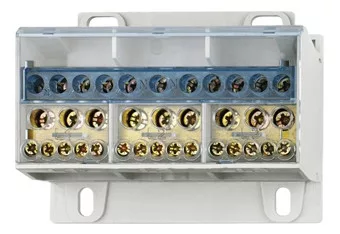 SCHRACK - Csatlakozó blokk, 4 pólus, 125A, 3x(1x25)mm²,3x(5x6+2x10)mm² N póluson: 1x25mm², 4x6mm², 6x10mm²; érvéghüvely nélkül: 3x(1x35)mm², 3x(5x6+2x16)mm², N póluson: 1x35mm², 4x10mm², 6x16mm² - IKB