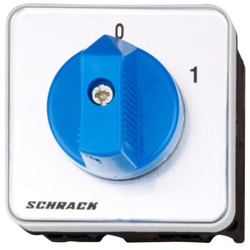   SCHRACK - Kapcsoló, 0-1, 4 pontos rögzítésű, 20A, 1p, M10HE - IN005120--