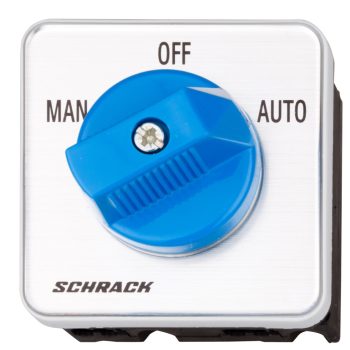   SCHRACK - Átkapcsoló, MAN-OFF-AUTO, 4 pontos rögzítésű, 20A, 1p, M10HE - IN006121--
