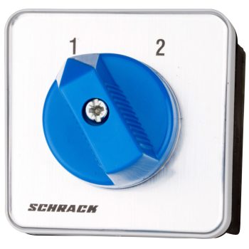   SCHRACK - Váltótkapcsoló, 1-2, 4 pontos rögzítésű, 20A, 1p, M10HE - IN007122--