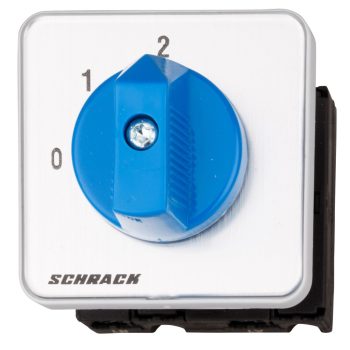   SCHRACK - Csoportkapcsoló, 0-1-2, központi rögzítésű, 20A, 1p, M10HZ - IN020901--