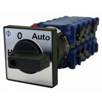   SCHRACK - Fokozatkapcsoló, HAND-0-AUTO, központi rögz, 20A, 2p, CH10 - IN022027--