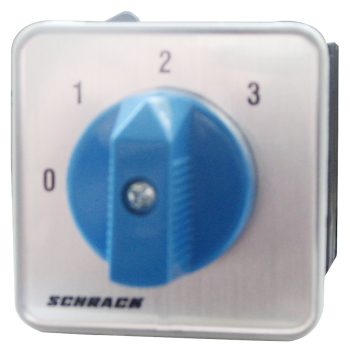  SCHRACK - Fokozatkapcsoló, 0-1-2-3, központi rögzítésű, 20A, 1p, M10HZ - IN023903--
