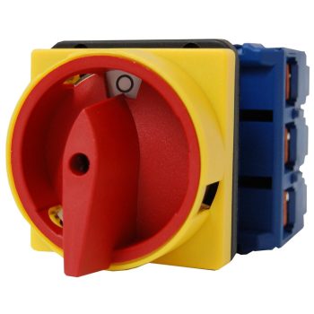   SCHRACK - Vész-ki főkapcsoló 0-1, 4 pontos rögzítésű, 3 pólusú, 100A - IN802011--