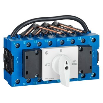   SCHRACK - Átkapcsoló Netz-0-Not, kalapsín rögzítés, 4 pólusú 40A - IN882108--