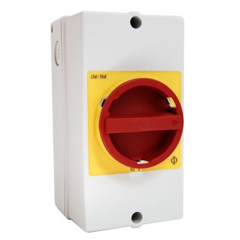   SCHRACK - Vész-ki főkapcsoló műa tokozatban,0-1, 25A, 3 p + 1z/1n s.é. - IN892001--