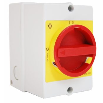   SCHRACK - Vész-ki főkapcsoló műa tokozatban,0-1, 20A, 3 p + 1z/1n s.é. - IN892016--