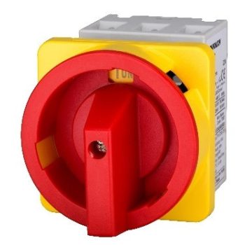   SCHRACK - Vész-ki főkapcsoló 0-1, 4 pontos rögzítés, 3p 85A/AC23 30kW - IN8E2339--