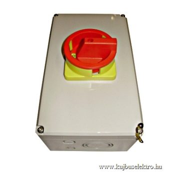   SCHRACK - Vész-ki főkapcsoló IP65 műanyag tokozatban 3p 63A/AC23 22kW - IN8P2337--