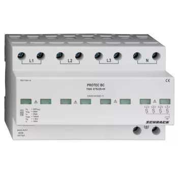   SCHRACK - Protec T1/T2 túlfeszültséglevezető 275/25kA, TN-S - IS211340-A