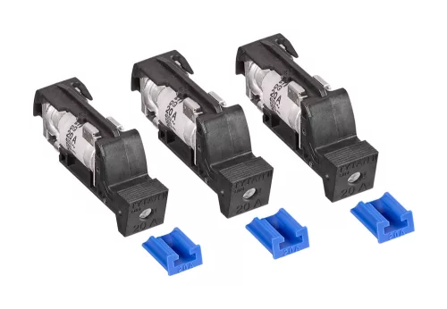 SCHRACK - Biztosító betét tartóval, TYTAN II-D0/3x20A blau - IS504715-A