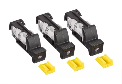 SCHRACK - Biztosító betét tartóval, TYTAN II-D0/3x25A yellow - IS504716-A
