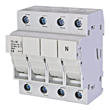   SCHRACK - Biztosítós szakaszoló kapcsoló, 10x38mm, 3+N, 32A - IS506105--