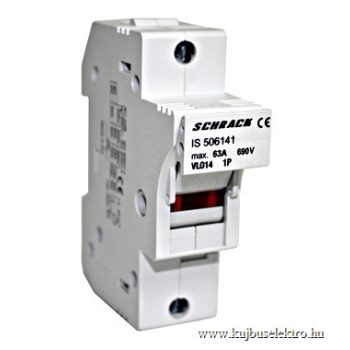   SCHRACK - Biztosítós szakaszoló kapcsoló, 14x51mm, 1 pólusú, 50A - IS506141--