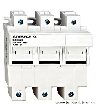 SCHRACK-IS506223 Biztosítós szakaszoló kapcsoló, 22x58mm, 3 pólusú, 100A