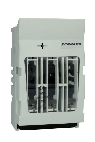 SCHRACK - ISA05011 NH000 biztosítós kapcsoló 100A, DIN sín rögzítő kapoccsal