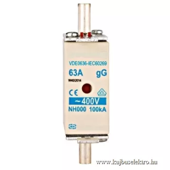   SCHRACK - NH00 biztosító betét gG 80A, 400VAC, 100kA - ISP00080--