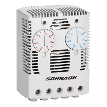   SCHRACK - Ikertermosztát 2x 0-60°C, 1nyitó / 1 záró érintkezővel  - IUK08563--