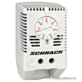   SCHRACK - Termosztát szekrényfűtéshez, 0-60°C, 1ny, 10A, piros - IUK08565--