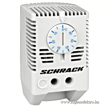   SCHRACK - Termosztát szekrény szellőzéshez, 0-60°C, 1z, 10A, kék - IUK08566--