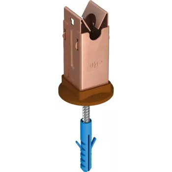   J.PRÖPSTER-110503 R - Niro vezetéktartó rozettával, Rd10-hez +cs+t., réz, eltartás: 41mm