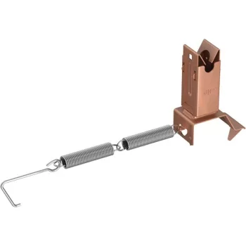   J.PRÖPSTER-110527 R - tetővez. tartó Niro kúpcserépre - rugós feszítéssel, Rd10-hez, réz, eltartás: 57mm