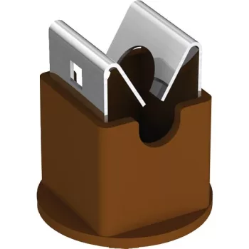 J.PRÖPSTER-111004 Niro vezetéktartó 8mm - műa.barna